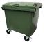 1100 Litre 4 Wheel Plastic Bin in Green | 
