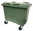 660 Litre 4 Wheel Plastic Bin in Green | 
