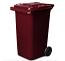 240 Litre Wheelie Bin in Burgundy Red