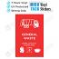 Red Rubbish Bin General Waste Sticker, High Tack Vinyl Waste Bin Label Sticker