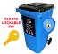 Secure Document Destruction 240 Litre Wheelie Lockable Secure Bin in Blue