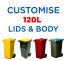 120 Litre Wheelie Bin CUSTOMISE Lid & Body Colours