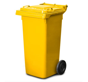 120 Litre Wheelie Bin Yellow