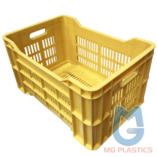 Plastic Crates Vented & Solid Plastic Tray for Fruit Berry Picking