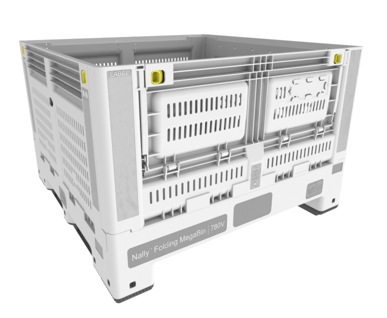 Nally MegaBin Folding Vented 780 Litre With Door in Beige