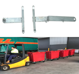 Tow Hook System Kit for 1100L Plastic Bins